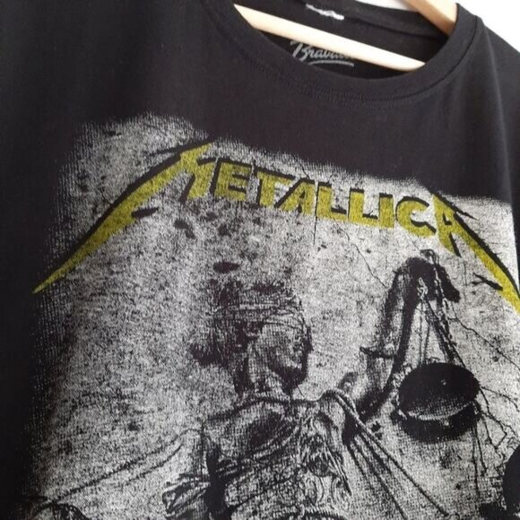 METALLICA | and Justice for All by Bravado Crewneck T-Shirt Band Tee Sz XL - Picture 4 of 7